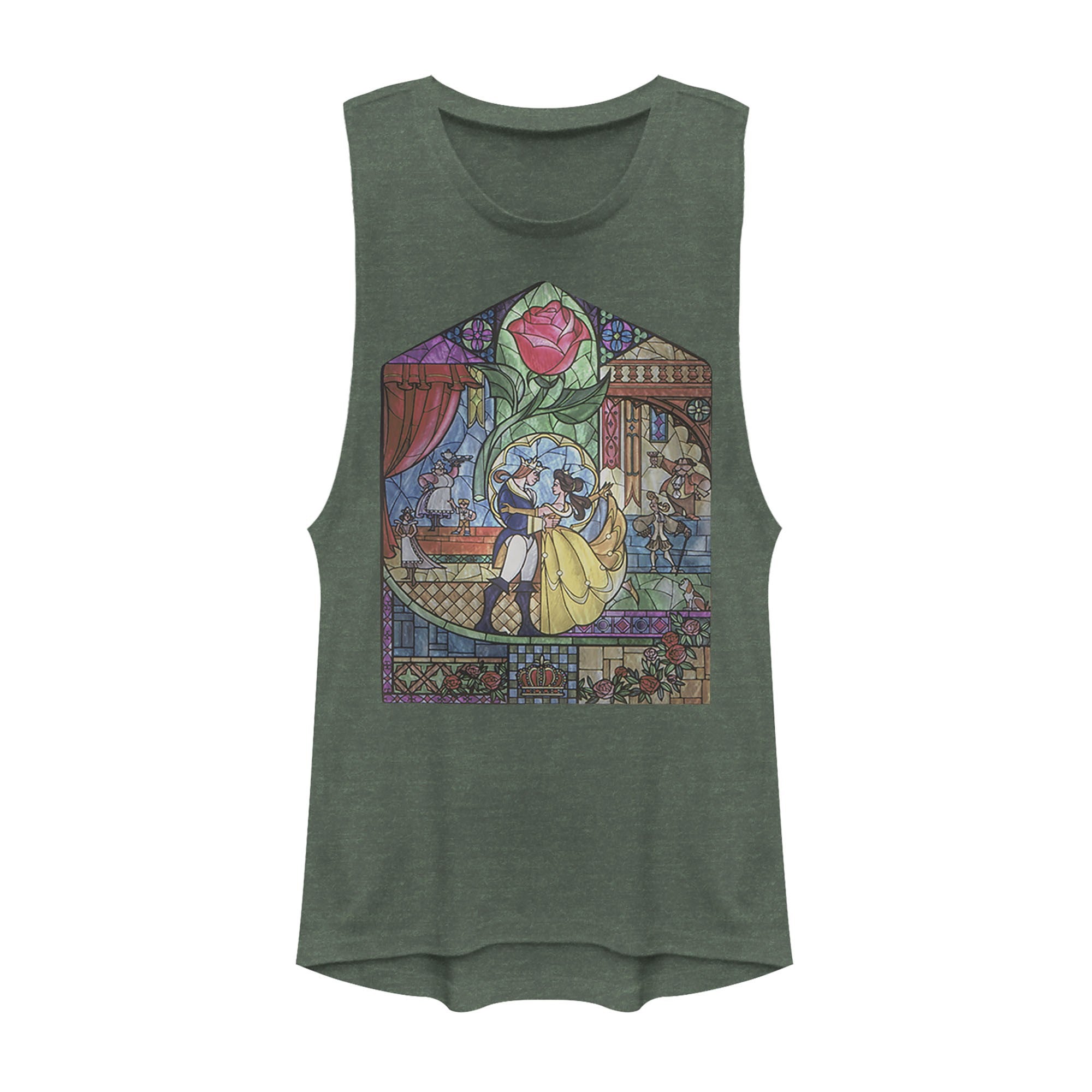 Beauty And The Beast Junior’S Stained Glass  Festival Muscle Tee