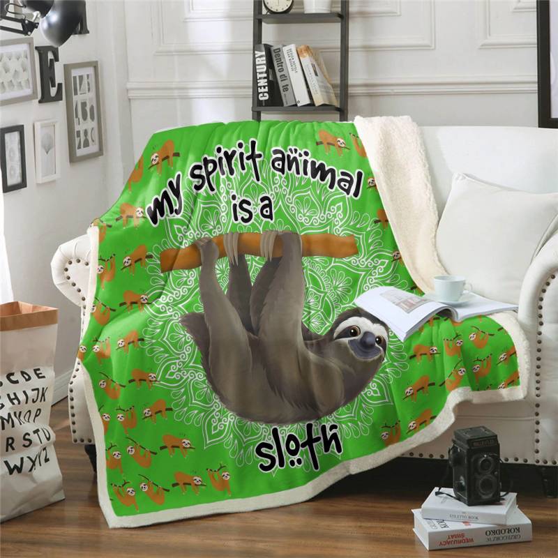 Sloth Is My Spirit Animal CLH2312351F Sherpa Fleece Blanket