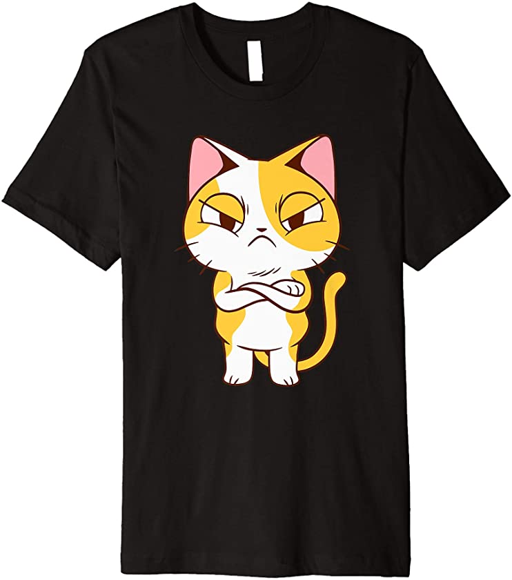 Unimpressed Disappointed Angry Kitten Premium T-Shirt