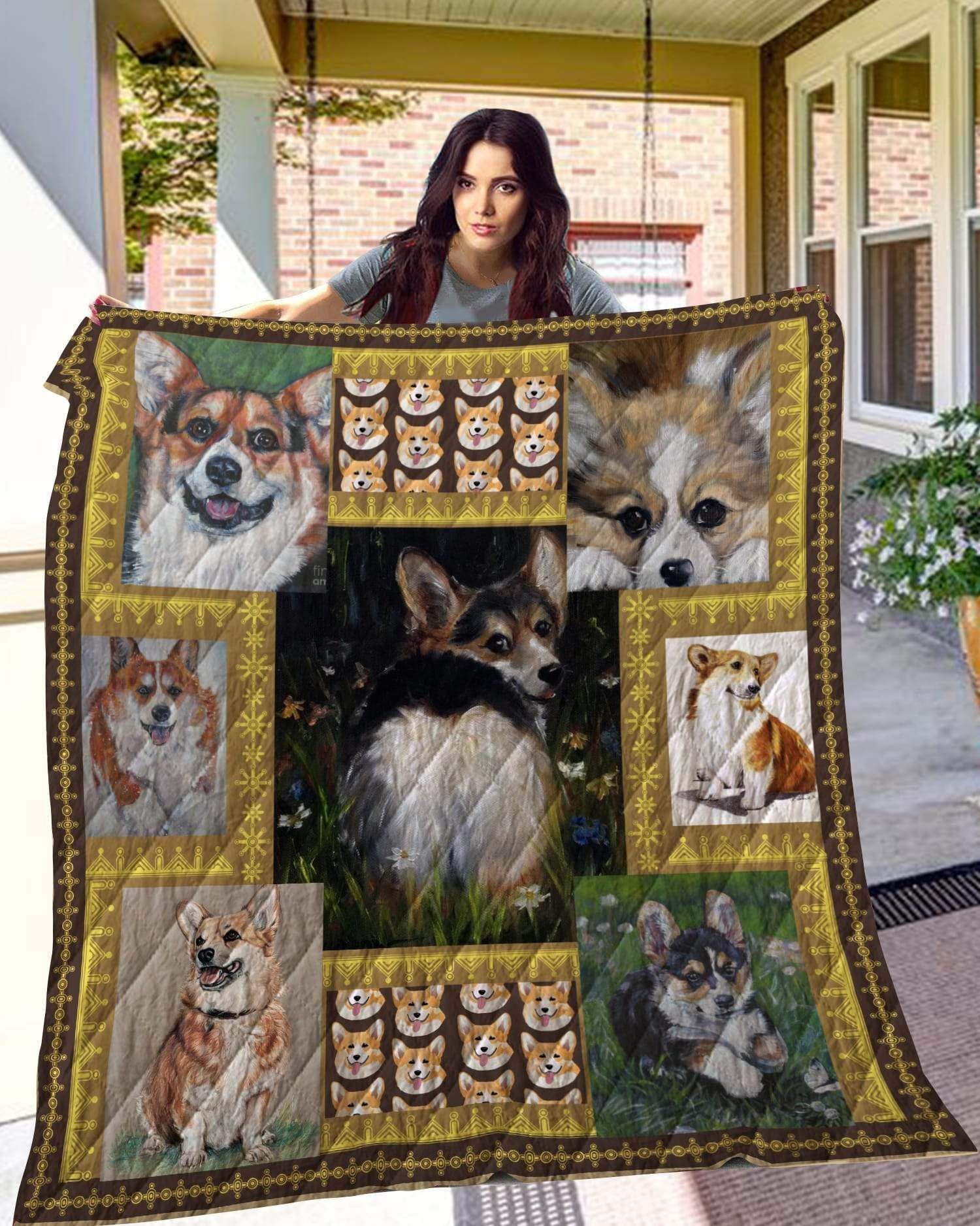 Corgi Corgi Awesome MYT163 3D Customized Quilt