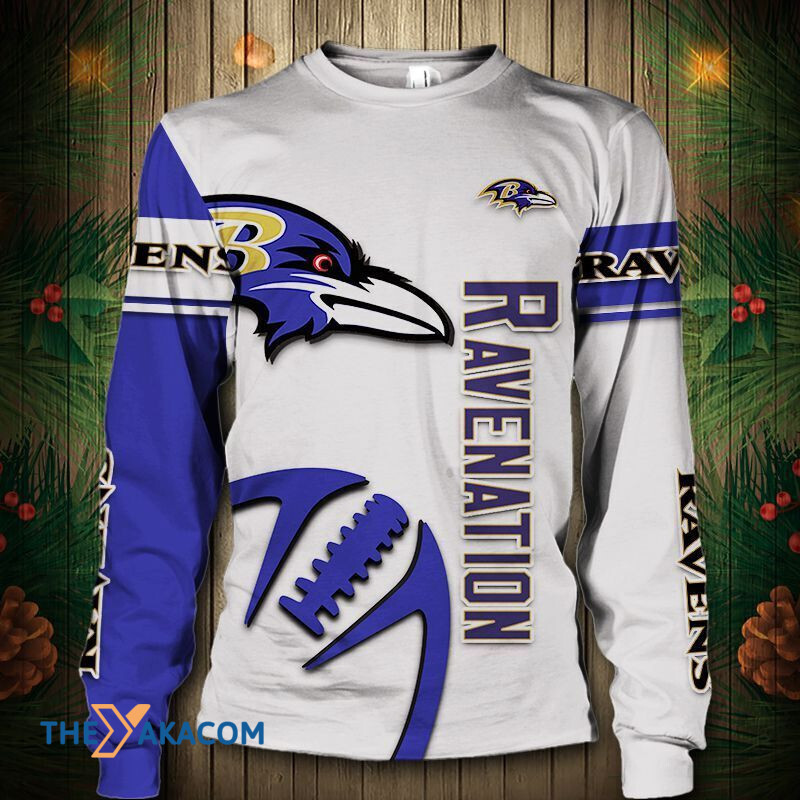 Baltimore Ravens Pigskin For Fan Gift Sweatshirt Long Sleeve Crewneck Casual Pullover Top