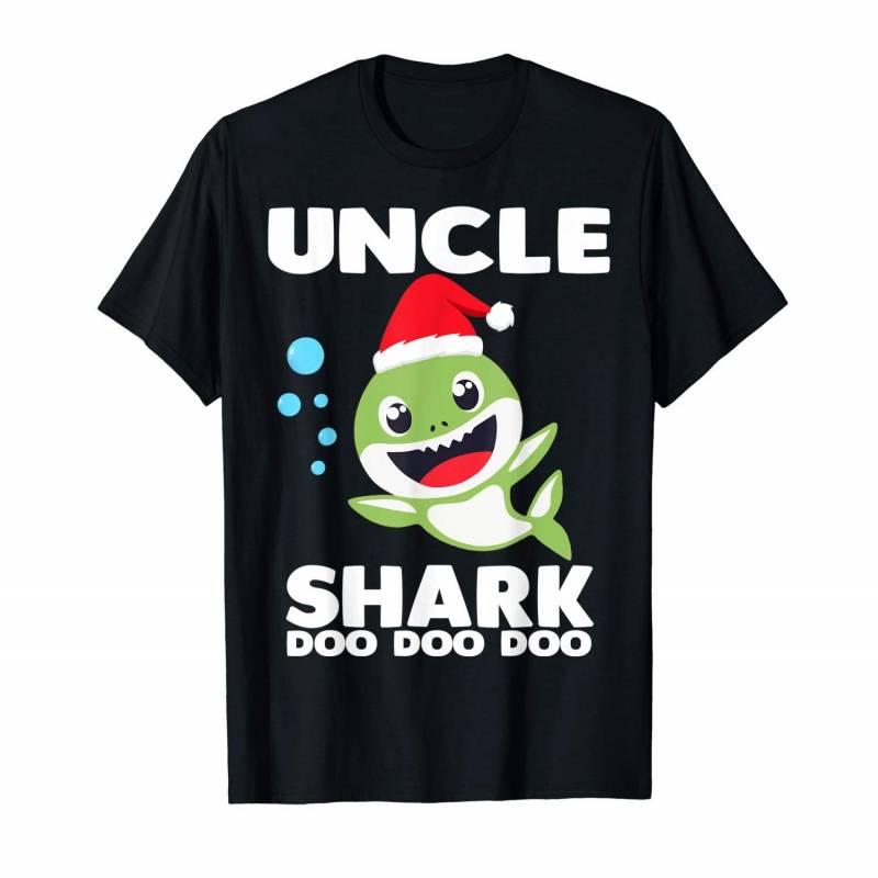 Uncle Shark Christmas Shirt For Matching Family Pajamas