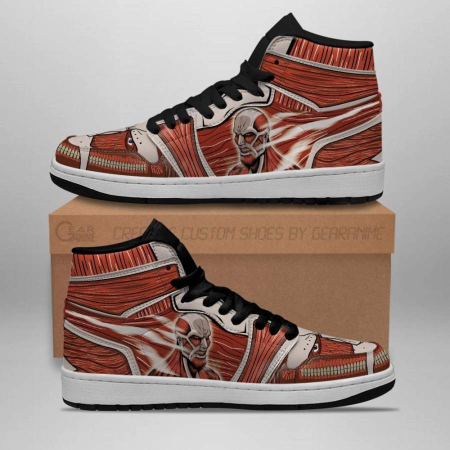 Colossal Titan Shoes High Top Attack On Titan Anime Sneakers