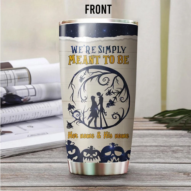 Halloween Slender Couple So Many In The Darkness Yet I Found You And You Found Me Personalized 3D Print Steel Tumbler