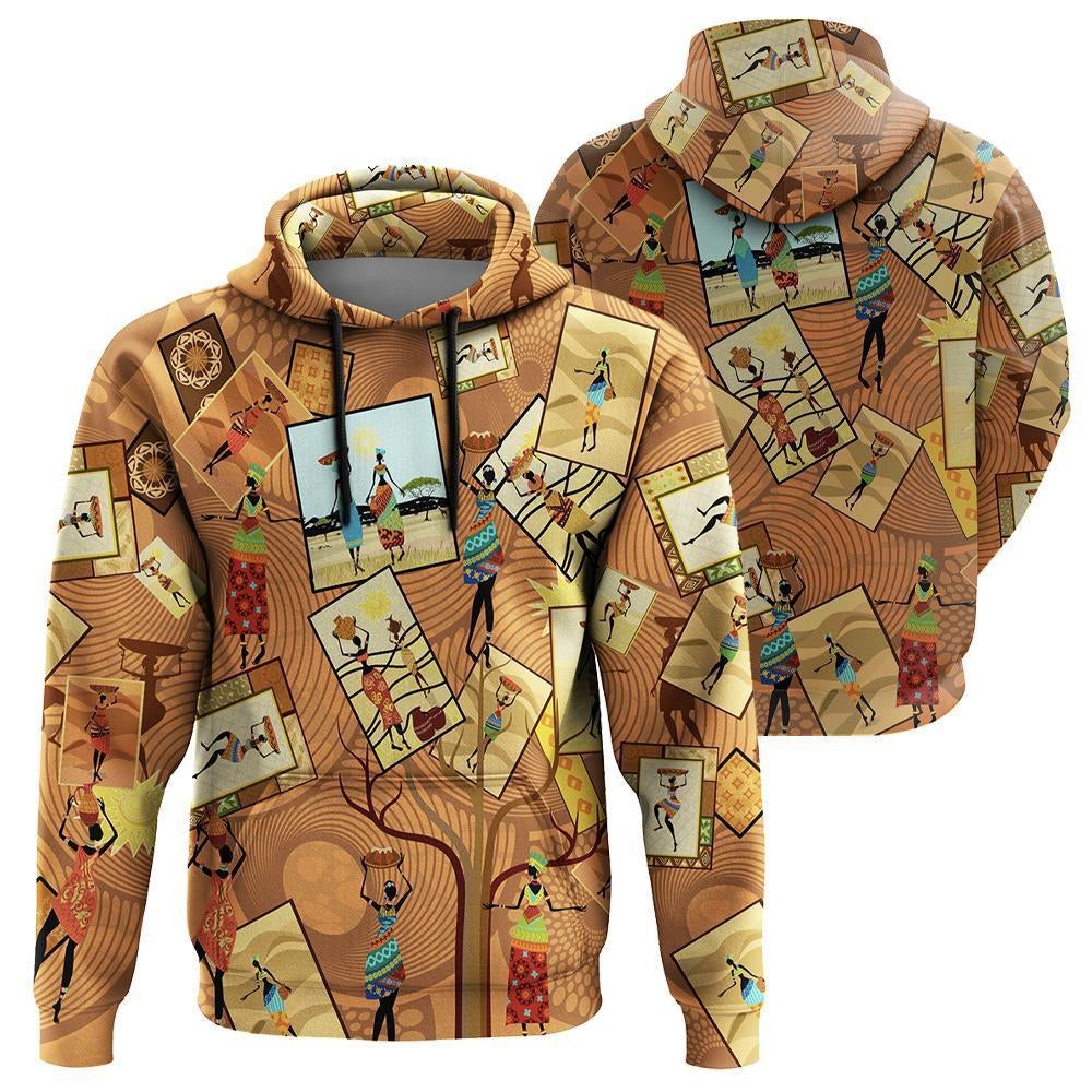 Wonderprint Hoodie – African Women Stam Pullover Hoodie