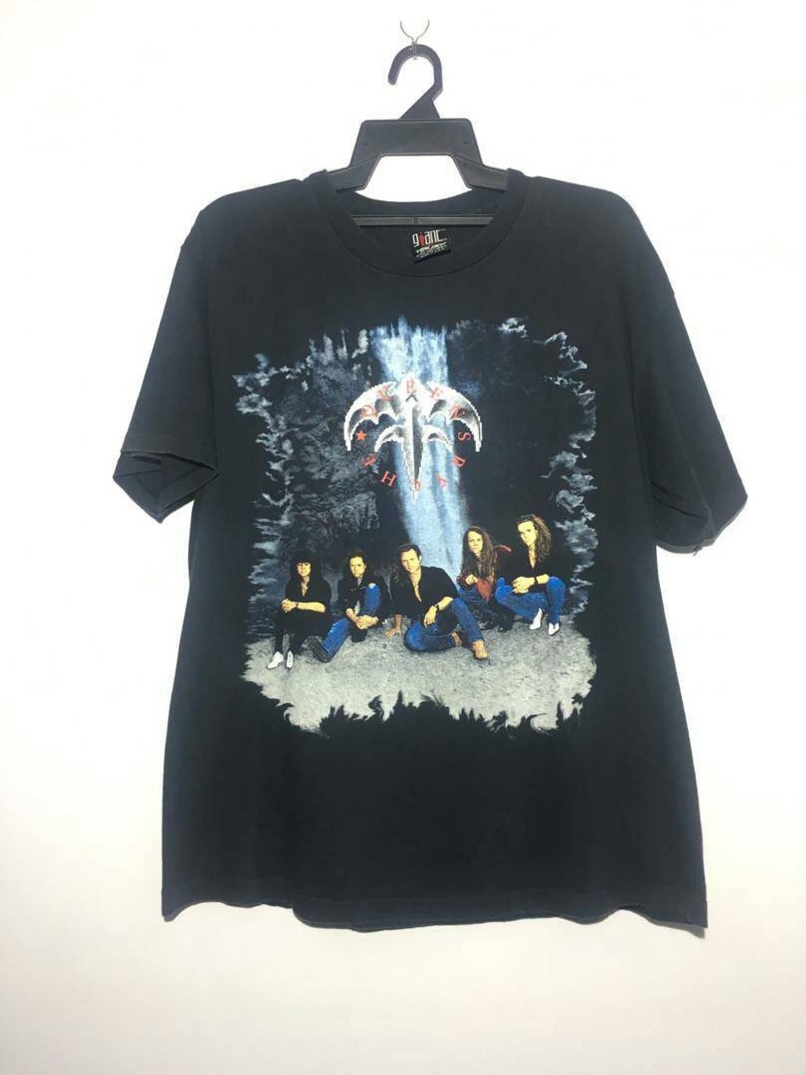 Vintage Queensryche 90S Promo T Shirt World Tour Tesla Nirvana Blur Rap T Iron Maiden Anthrax Metallica The Cure