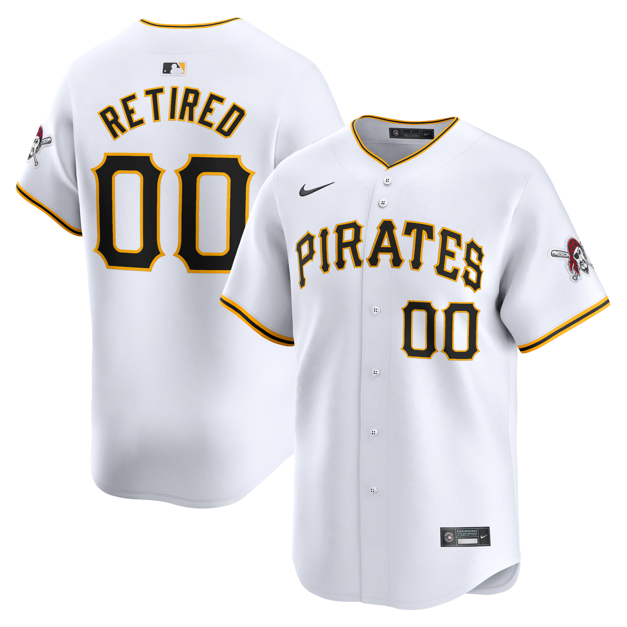 Pittsburgh Pirates Home Limited Pick-A-Player Retired Roster Jersey – White