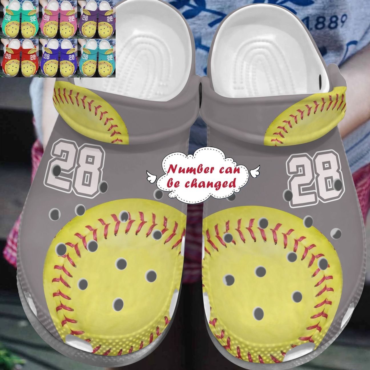 Softball Personalized Clog, Custom Name, Text, Color, Number Fashion Style For Women, Men, Kid, Print 3D Softball Is All