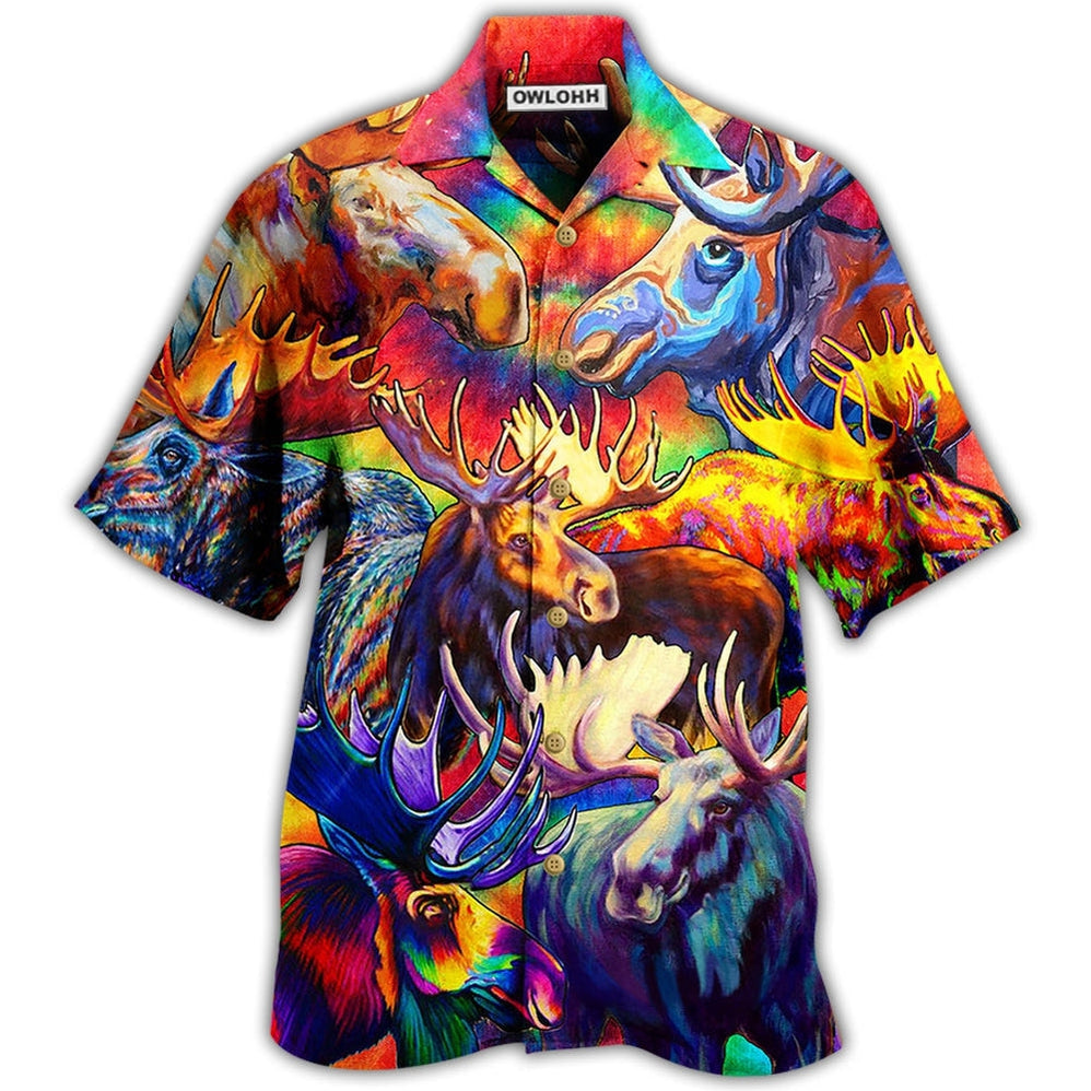 Moose Beautiful Painting Color Style Hawaii Shirt Ha39918