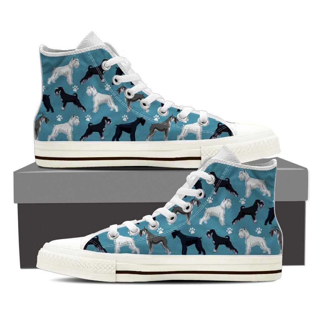 Miniature Schnauzer Pattern High Top Shoes