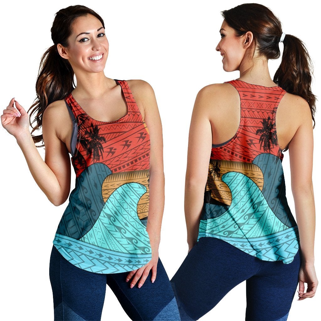 Hawaiian Polynesian Sun Down Racerback Tank Ah Ha76535