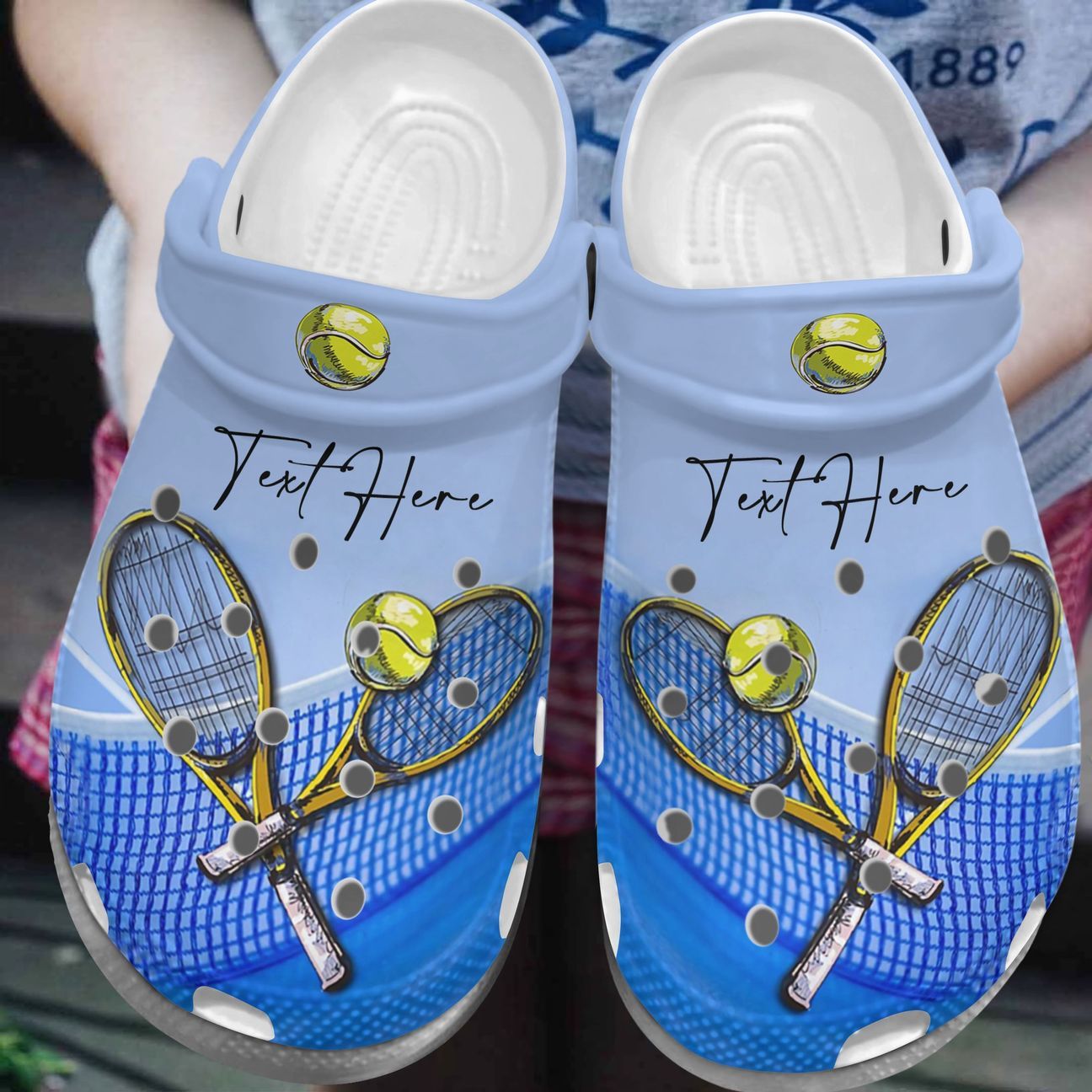 Tennis Personalized Clog, Custom Name, Text, Color, Number Fashion Style For Women, Men, Kid, Print 3D Let’S Play Tennis