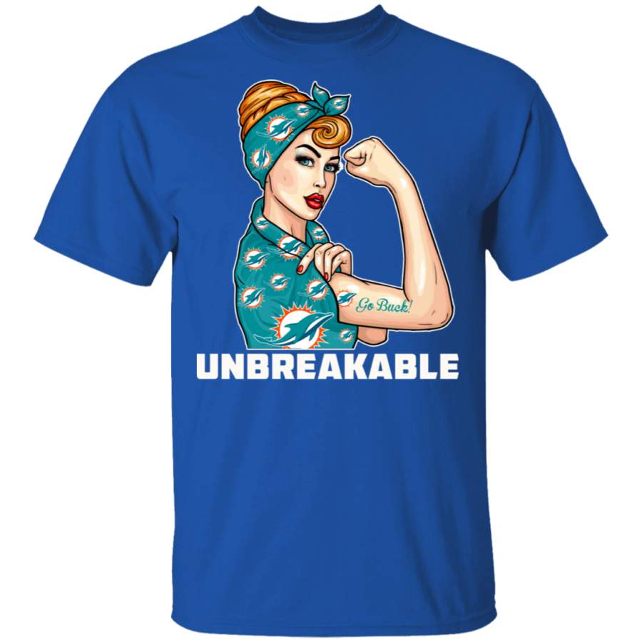 Beautiful Girl Unbreakable Go Miami Dolphins T Shirt