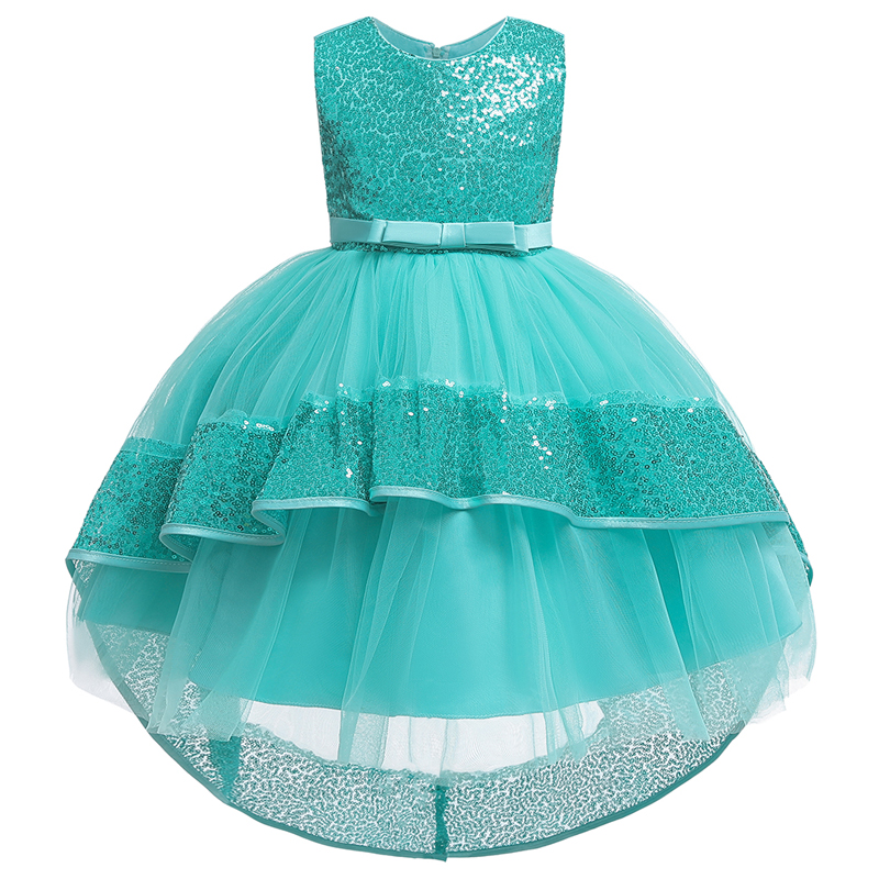 2022 Summer Pageant Mermaid Dress Girl Kids Dresses For Girls Children Party Evening Dress Elegant Sequin Princess Dress 10 Year alx