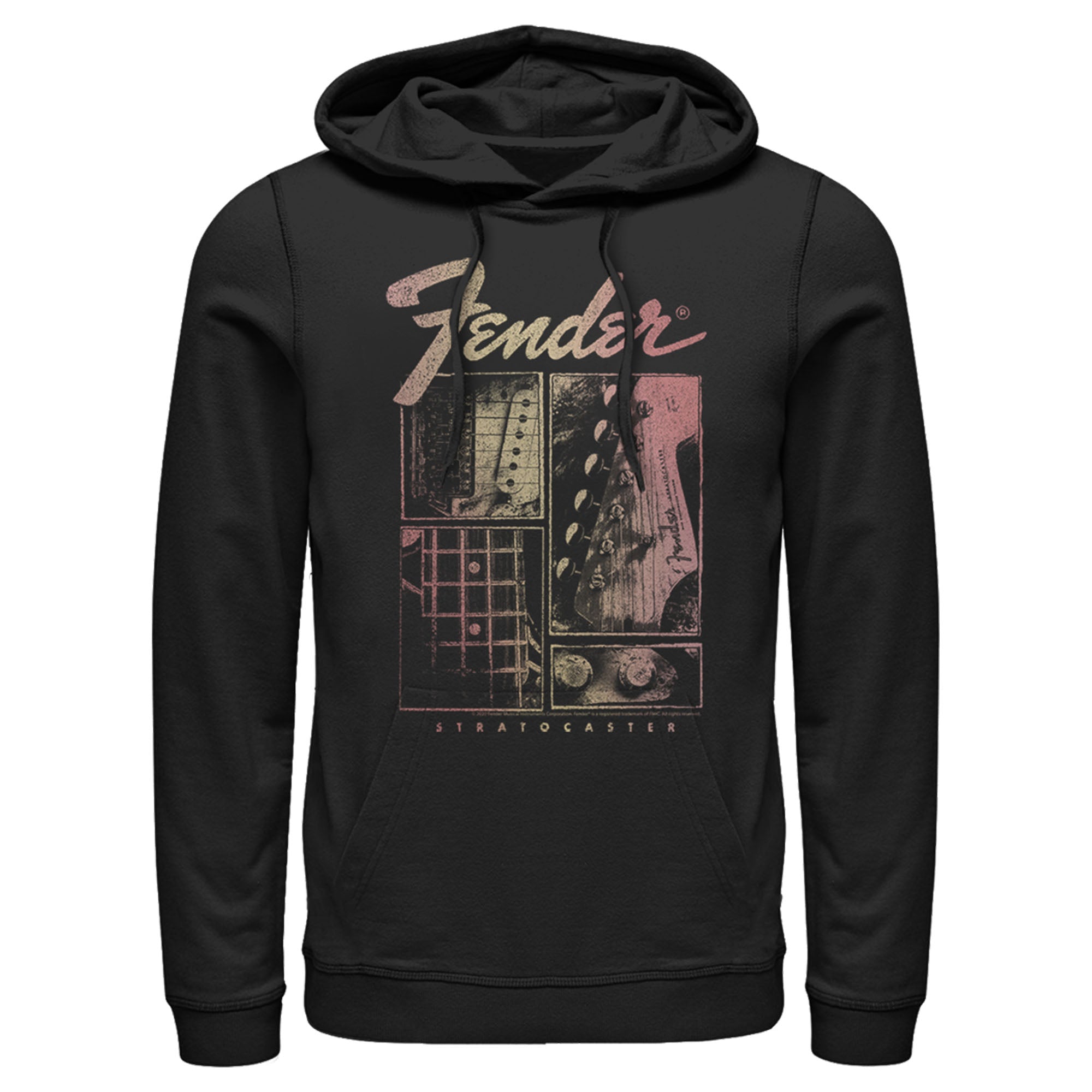 Fender Men’S Sunburst Stratocaster  Pull Over Hoodie