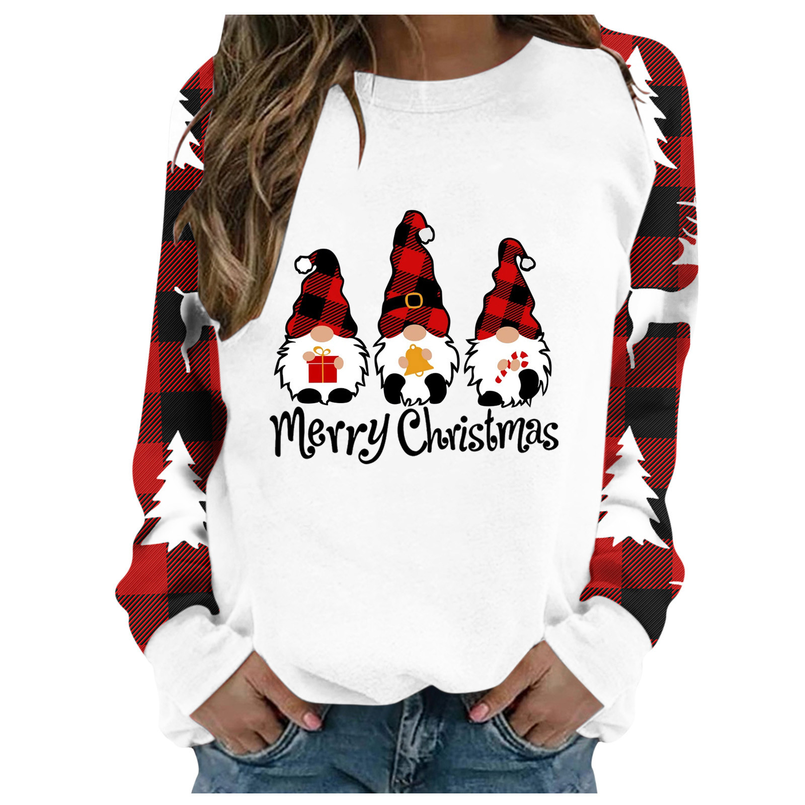 Christmas Doll Print Oversized Hoodie Woman Fall 2022 Sudaderas Mujer 2022 Crop Top Hoodies Women’s Winter Sweatshirts Sudaderas alx