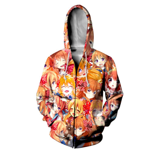 SOSHIRL Harajuku Anime Hoodie Cheerful Girl Print Funny Tops Sumeer/autumn Streetwear 2019 Cute Chiyo Sakura Unisex Sweatshirts alx