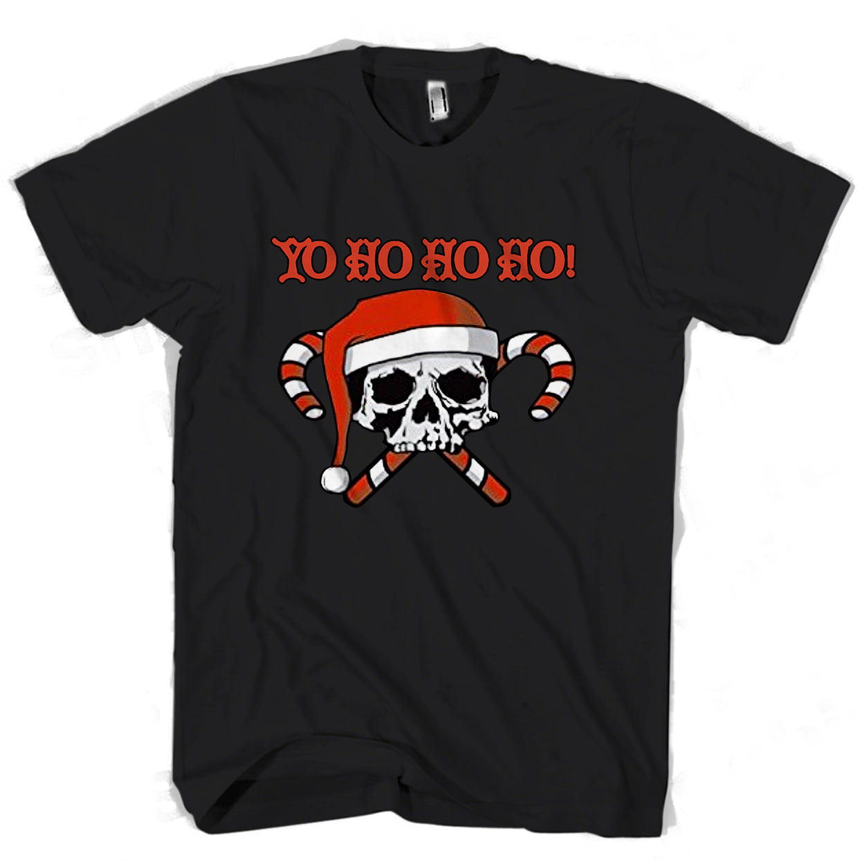 Ugly Christmas Yo Ho Ho Ho Skull Man’s Tee T-Shirt