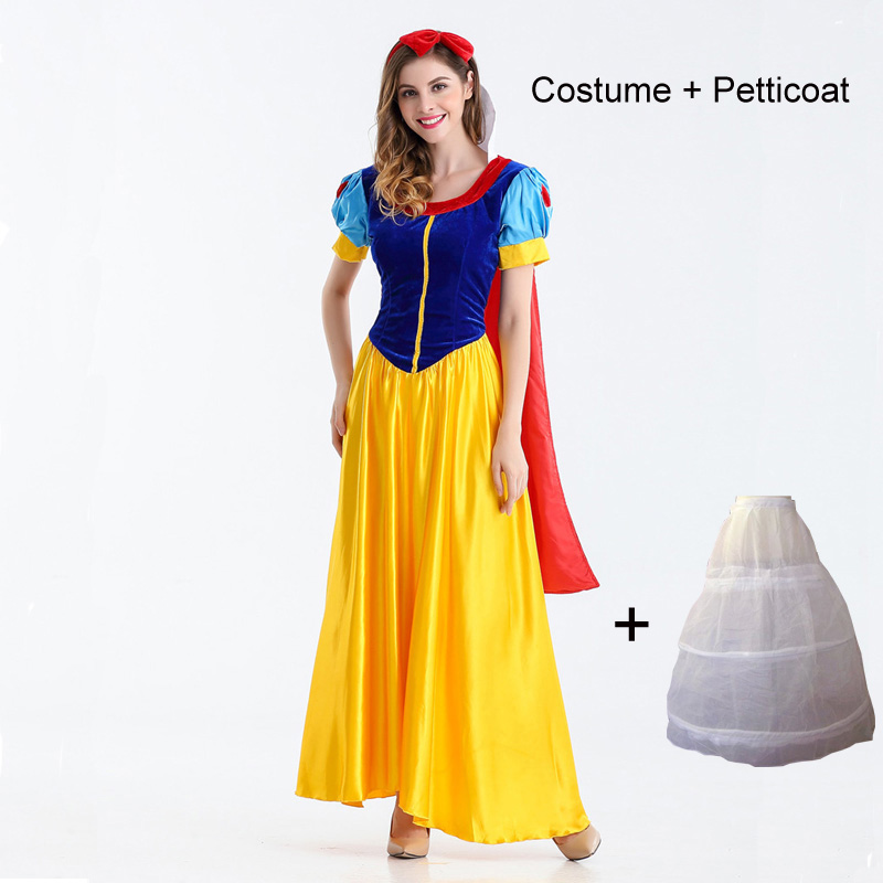 Adult Cosplay Dress Snow White Girl Princess Dress Women Cartoon Princess Snow White Halloween Party Costume alx