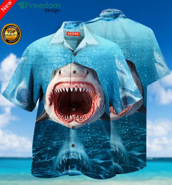 Show Your Teeth Shark Hawaiian Shirt | Unisex