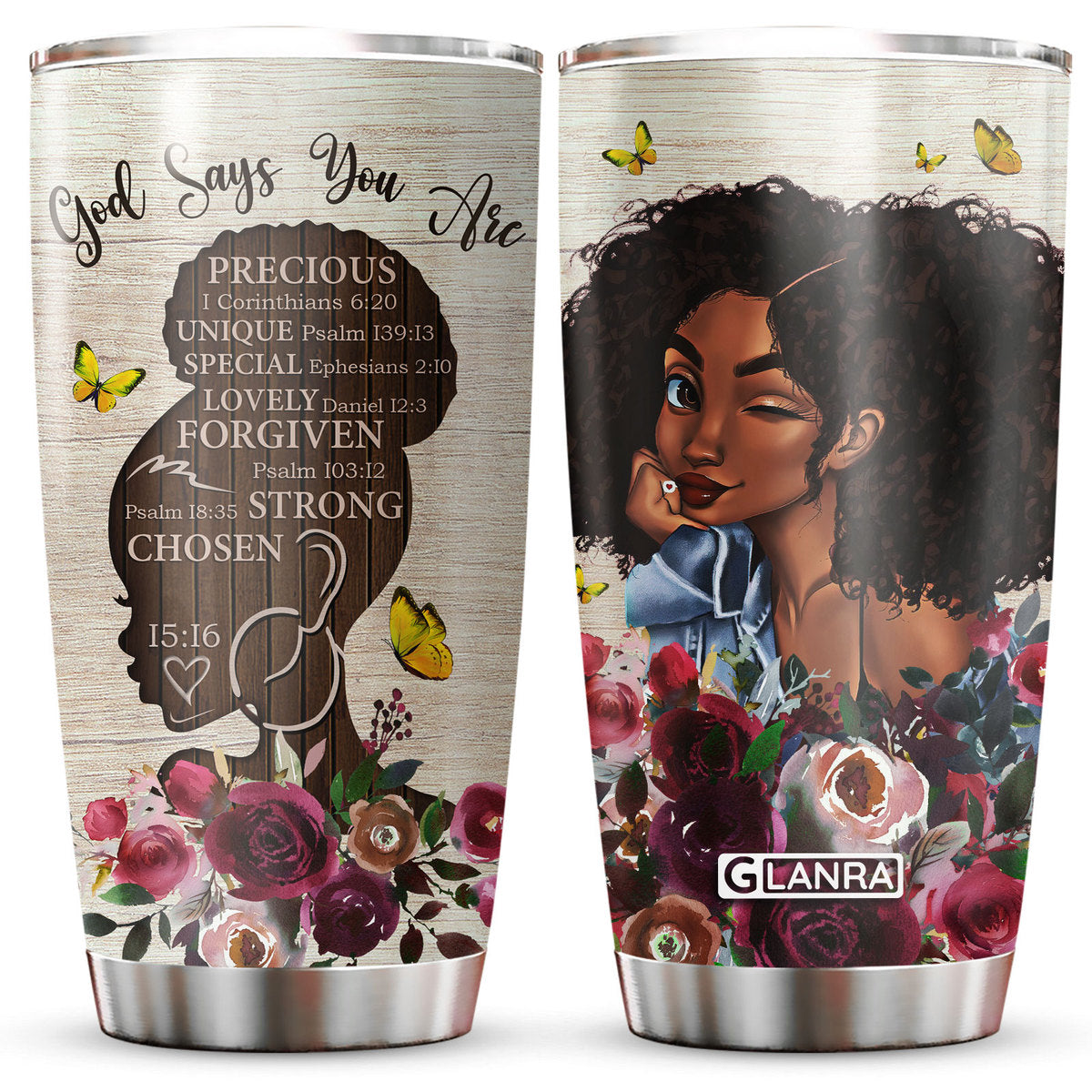 Black Women God Says You Are Tumbler, Black Queen Faith Double Wall Tumbler Stainless Steel, Thermal Cups For Hot Drinks, Gifts For Women Girls