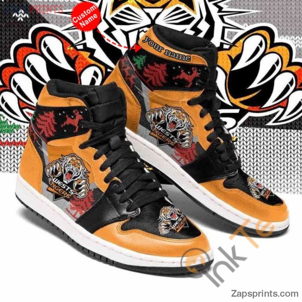 Christmas Wests Tigers Personalized Name Air Jd1 Sneakers Custom Shoes