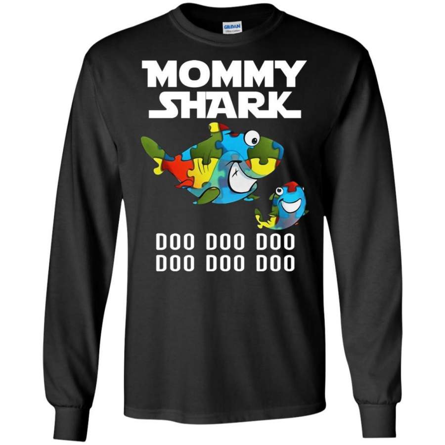 AGR Mommy Shark Autism Doo Doo Doo Shirt Long Sleeve