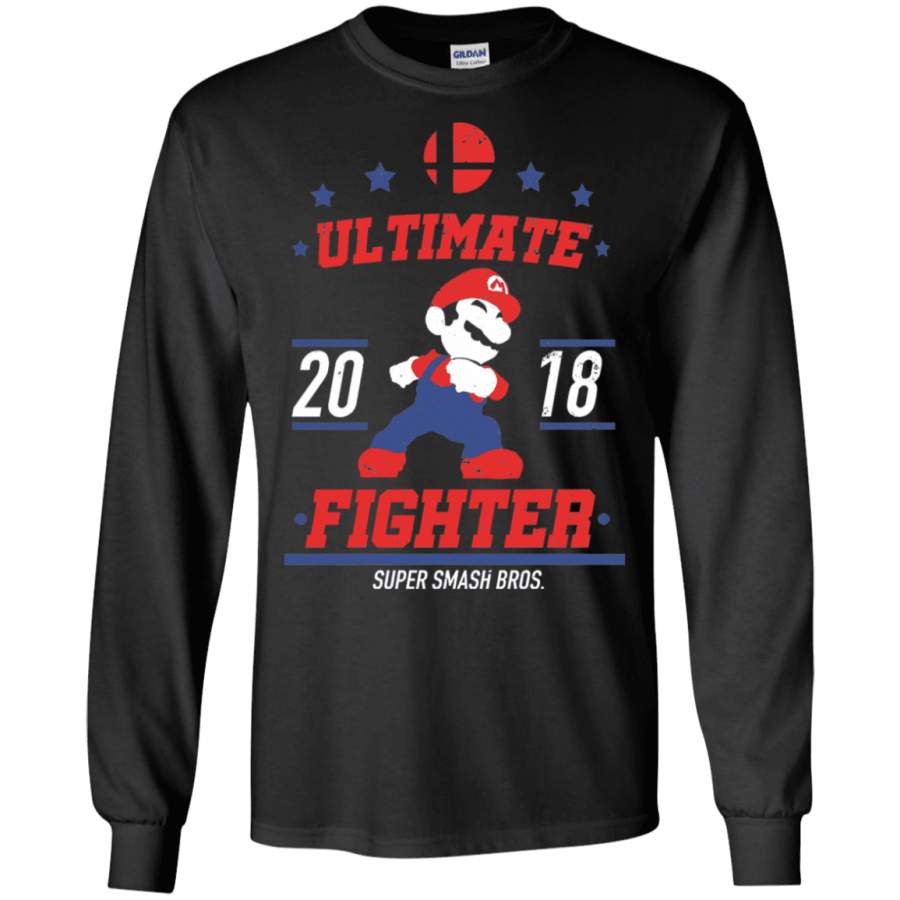 Ultimate Fighter Mario Men’s Long Sleeve T-Shirt