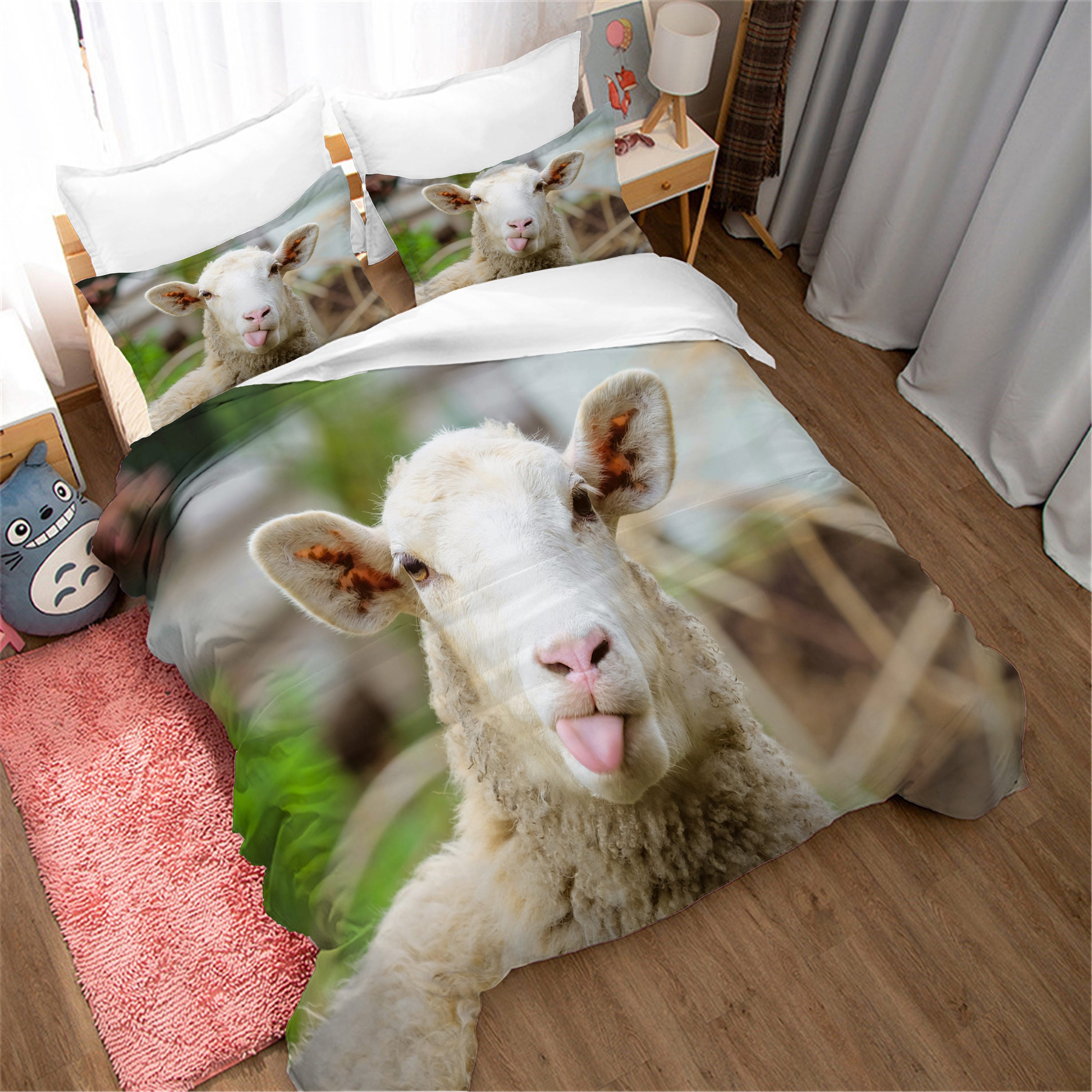 3D Animal Sheep Quilt Cover Set Bedding Set Duvet Cover Pillowcases 20