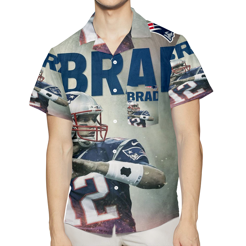 New England Patriots Tom Brady11 3D All Over Print Summer Beach Hawaiian Shirt With Pocket