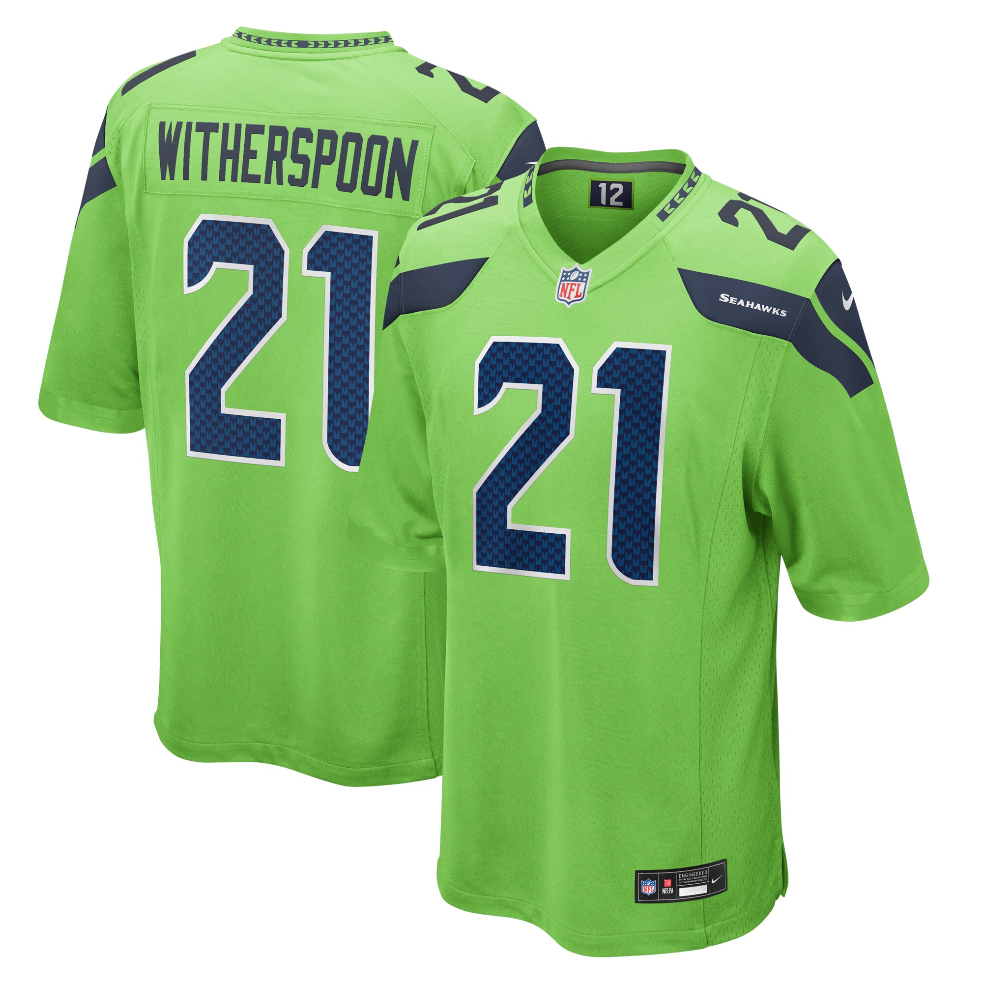 Men’s Seattle Seahawks Devon Witherspoon Neon Green  Game Jersey