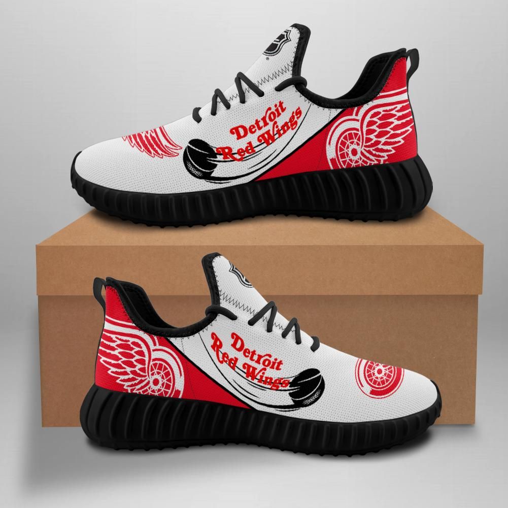 Detroit Red Wings Unisex Sneakers New Sneakers Hockey Custom Shoes Detroit Red Wings Yeezy Boost