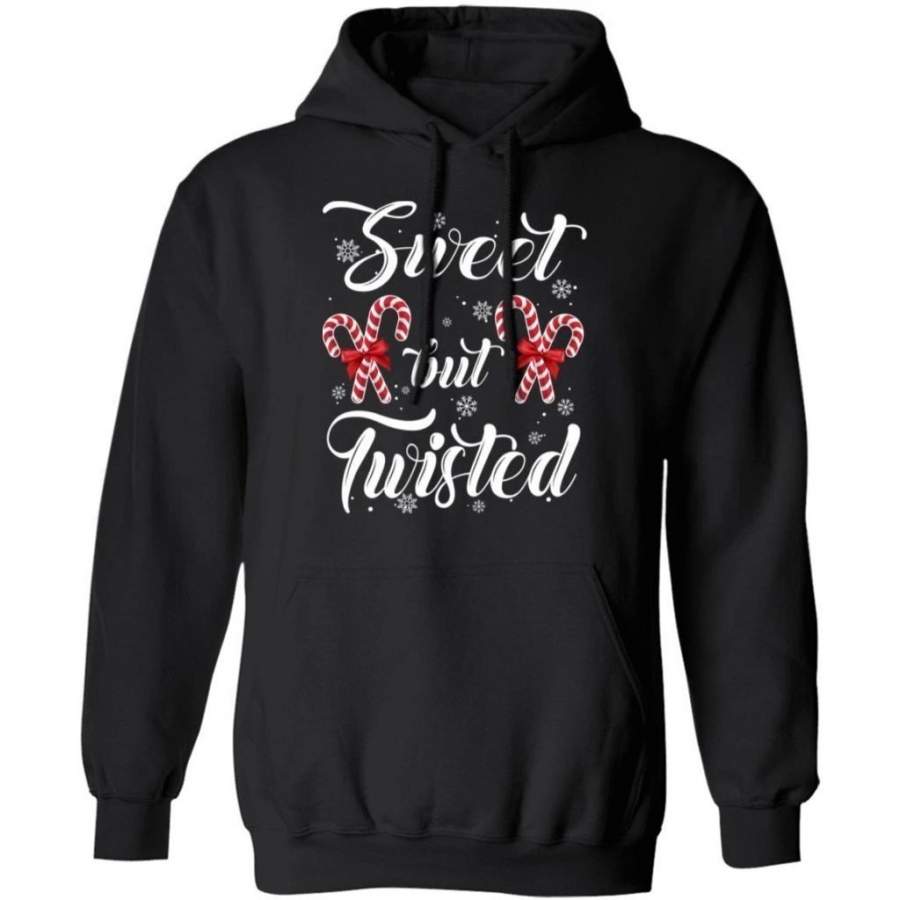 Sweet But Twisted Candy Cane Christmas Hoodie Funny Gift VA10