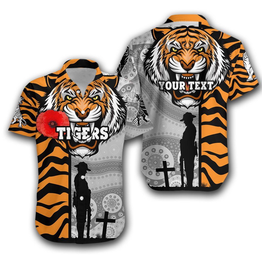 Tigers Hawaiian Shirt Wests Anzac Day Tiger Skin Style Th12