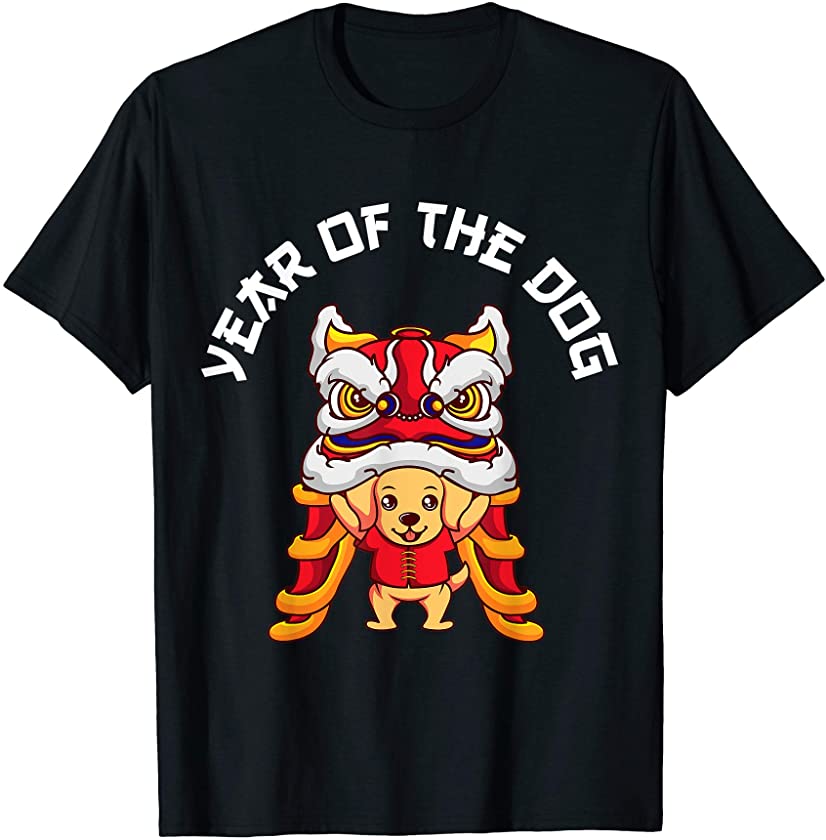 Year of The Dog Chinese Zodiac Lunar New Year Lion Dance T-Shirt