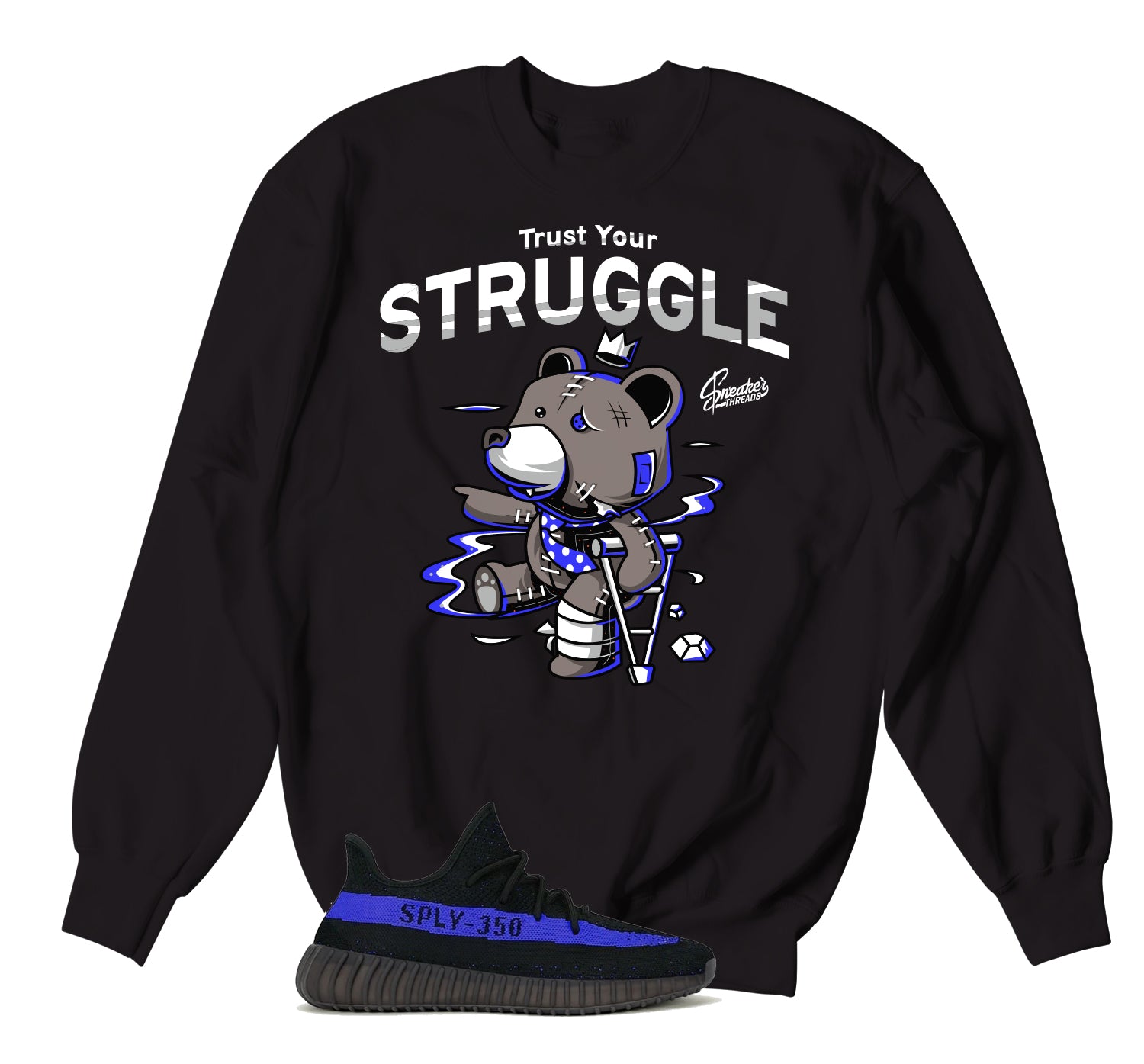 Yeezy 350 Dazzling Blue Trust Your Struggle Sweater