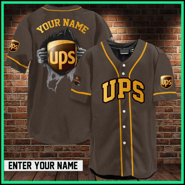 Ups Custom Name Baseball Jersey