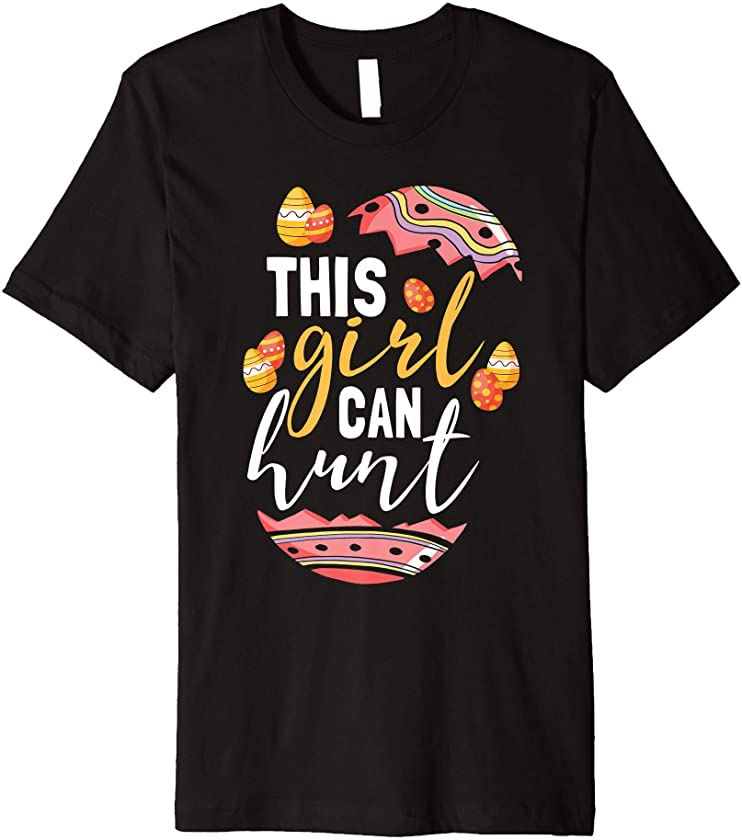 This Girl Can Easter Egg Hunt Spring Easter Bunny Funny Game Premium T-Shirt