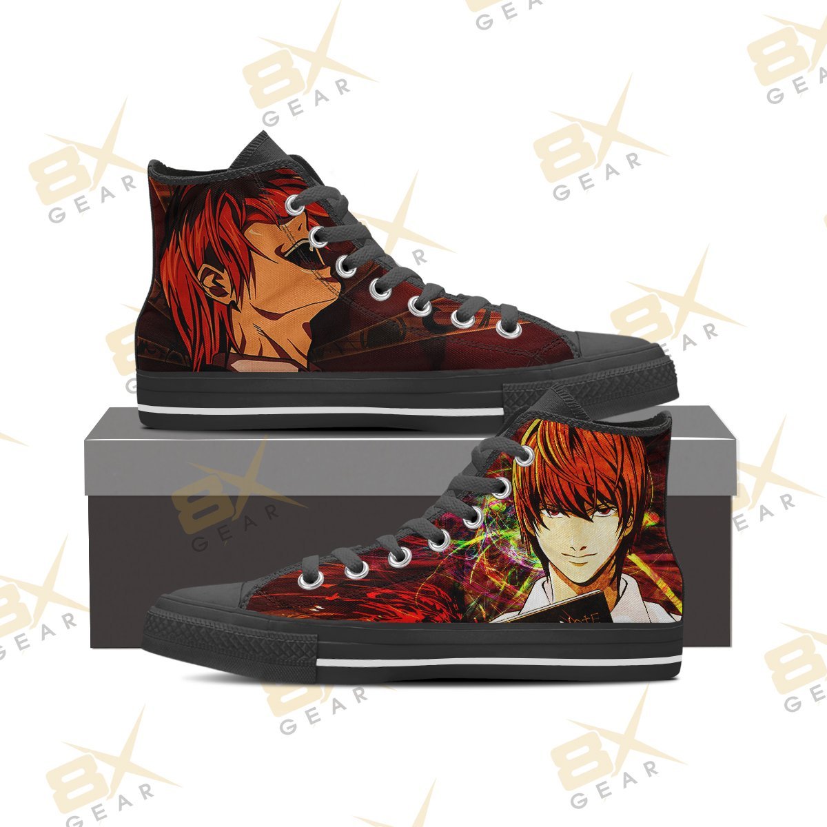 Attractive Light Yagami Death Note Anime Shoes Hi Top Sneakers