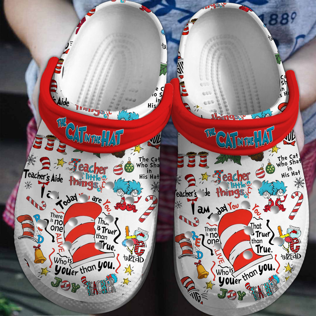 The Cat in the Hat Movie Crocs Crocband Clogs Shoes Comfortable For Men Women and Kids