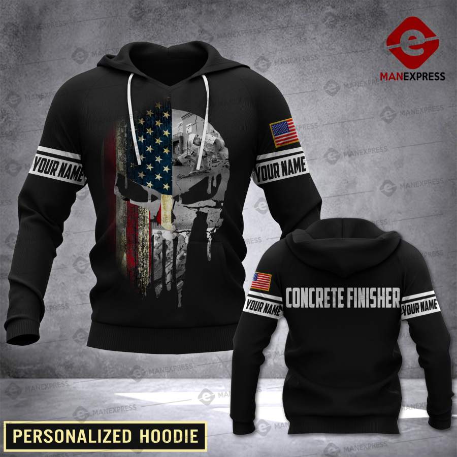 US Soldier Concrete Finisher personalized 3d Printed HOODIE NQA