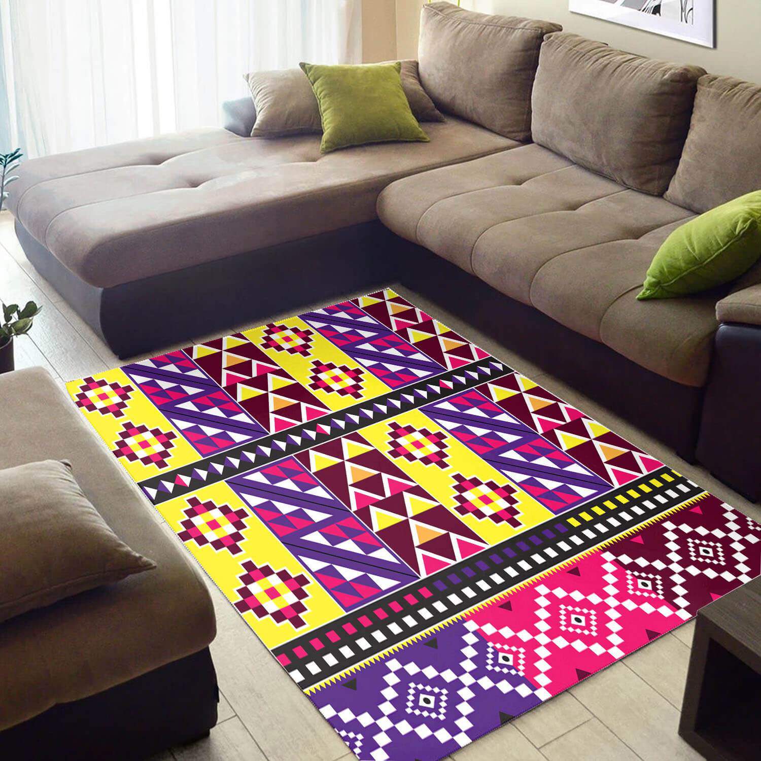 Trendy African American Rug Holiday Afro American Afrocentric Pattern Art African Design Floor Carpet African Inspired Living Room WBG3449