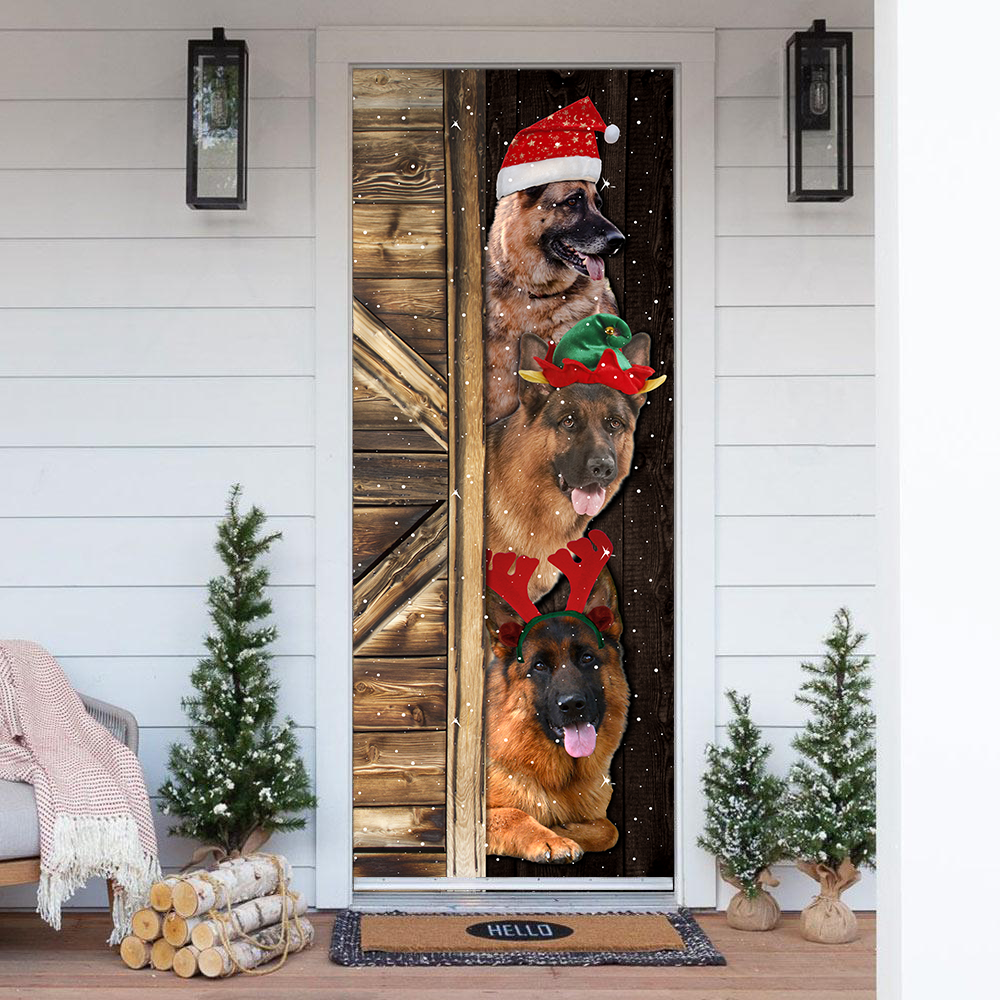 Tmarc Tee German Shepherd Door Cover Christmas Gift Home Decor