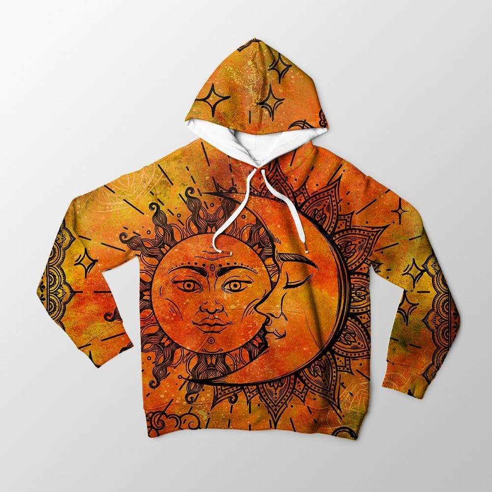 Vintage sunset sun and moon by McAshe Hoodie