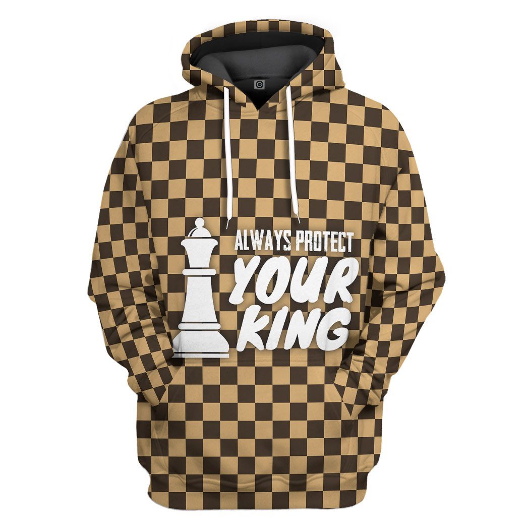 Gearhumans Gearhuman 3D Queen Chessboard Couple Tshirt Hoodie Apparel