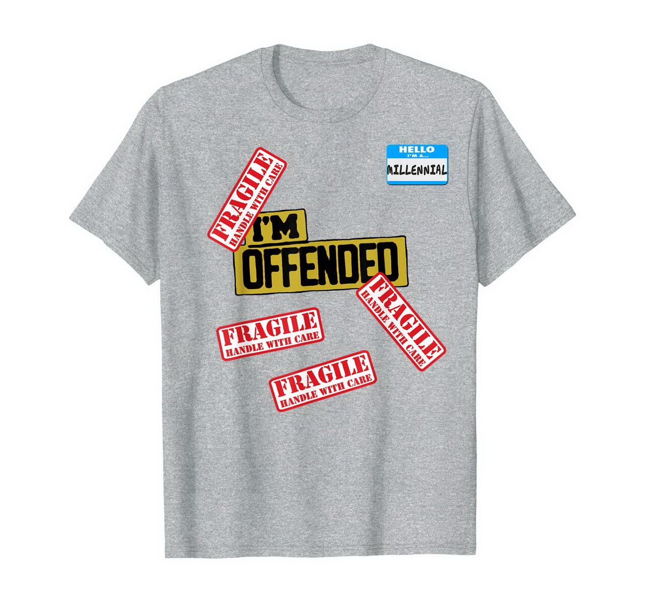 Millennial Candy Funny Im Offended Fragile Millenials T-Shirt New