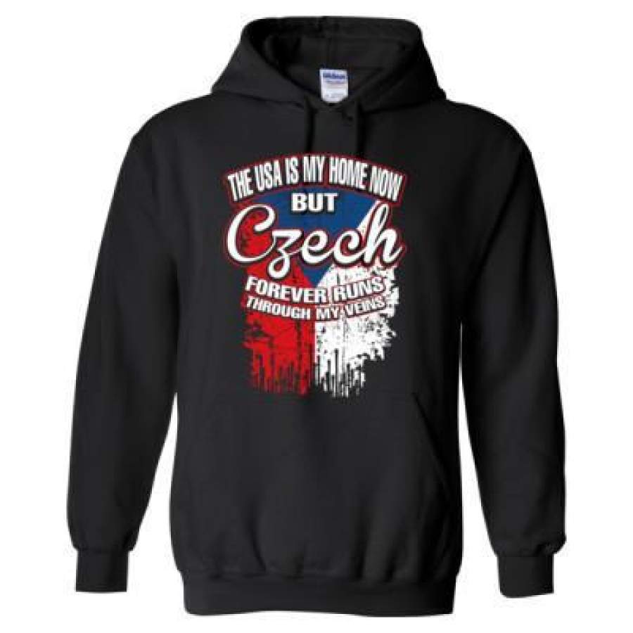 AGR The USA Is My Home Now But Czech Forever Runs Through My Veins – Heavy Blend™ Hooded Sweatshirt