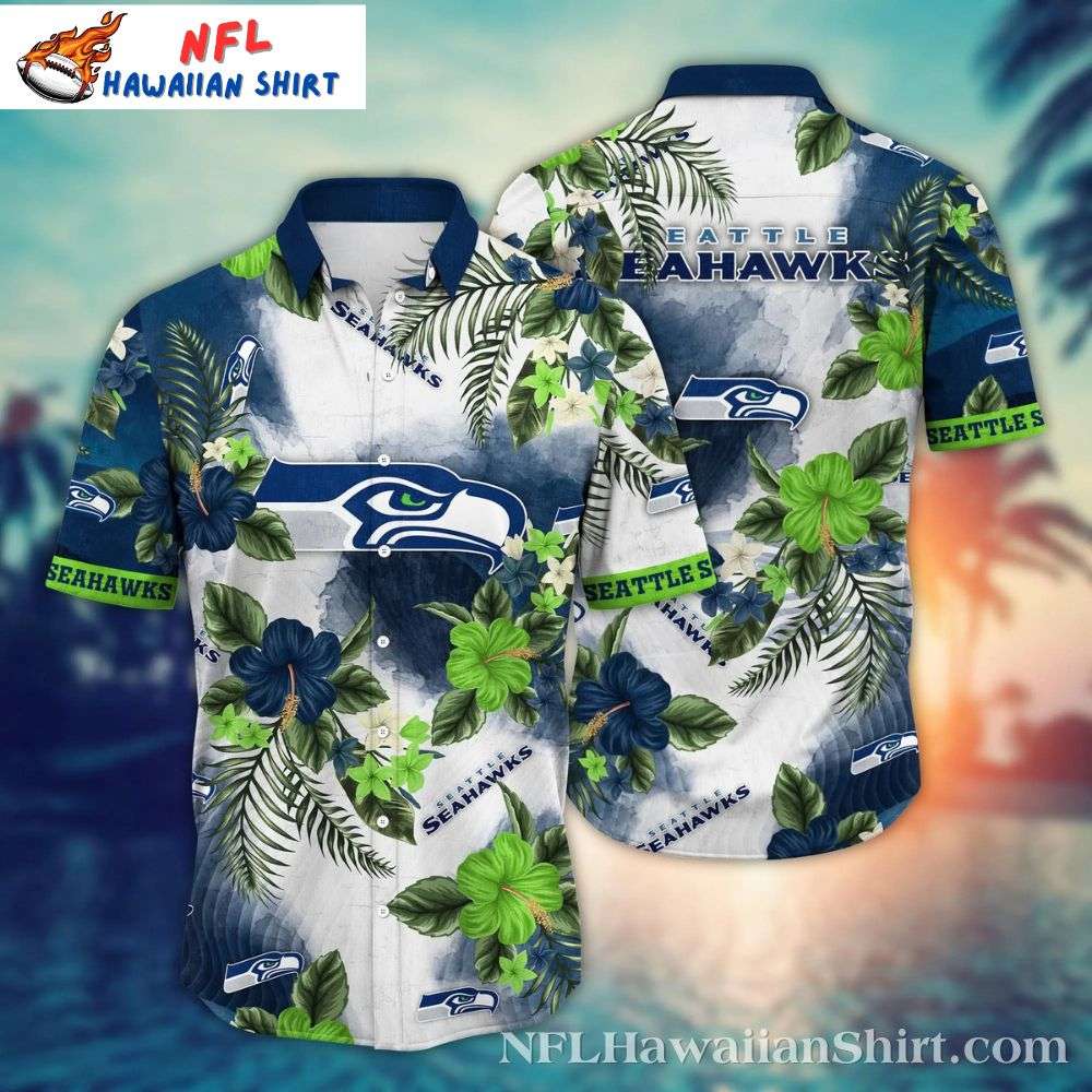 Seattle Seahawks Botanical Breeze Hawaiian Shirt  Floral Freshness Edition