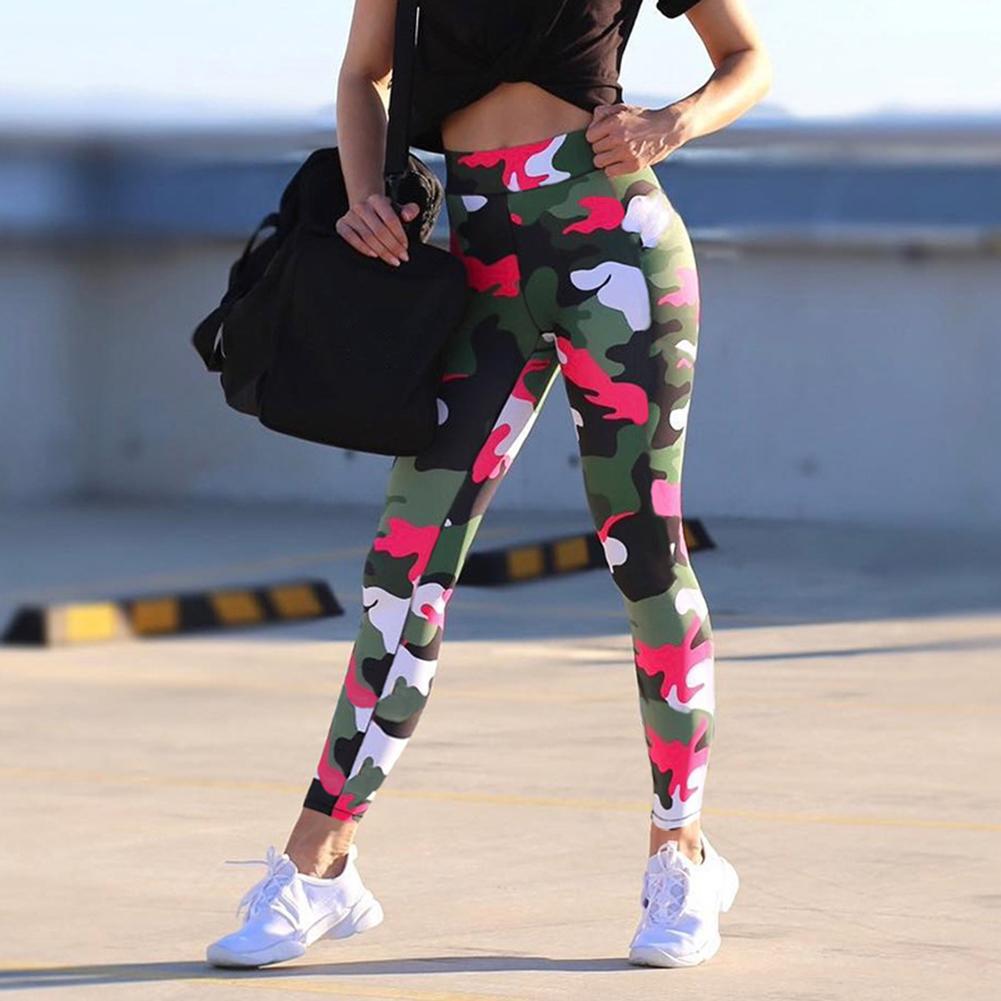 Workout Fitness Camouflage Leggings Women 3 Styles Printed Sporting Leggings Elastic Quick Dry Slim