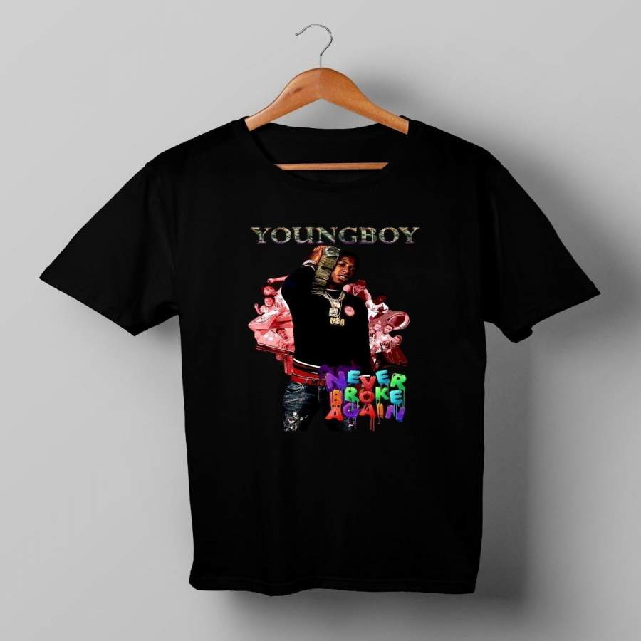Retro Youngboy Never Broke Again Vintage T Shirt Casual Short Sleeve Cotton T Shirt